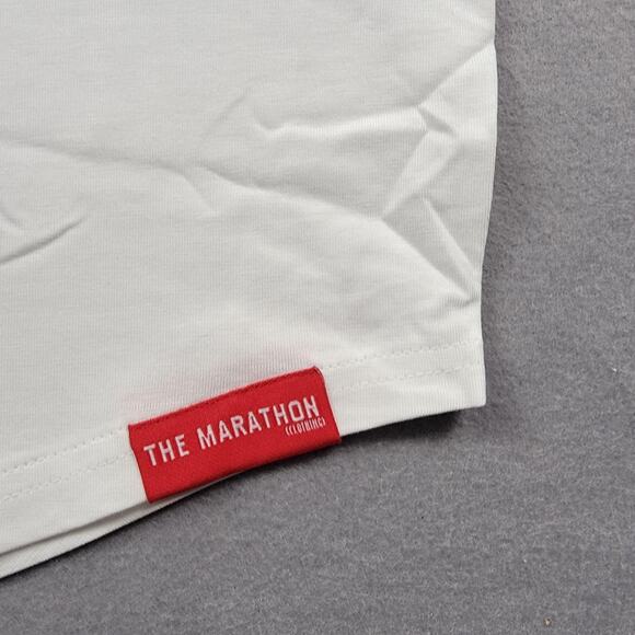 The Marathon Clothing Crenshaw Shirt Mens Small White Royal Raglan MRT88618 - Picture 5 of 10